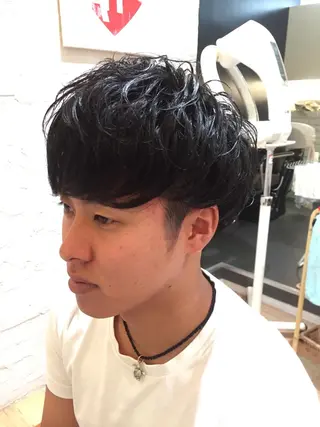 ショート パーマ メンズ CLASSICO hair 京田辺店所属・浜井 尚希のヘアスタイル