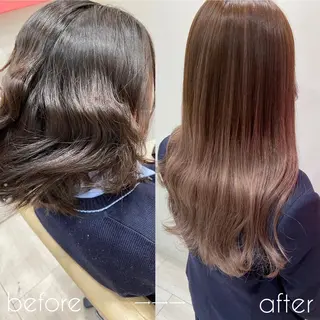 ロング カラー 新宿/韓国ヘア 中明度カラー/かやのヘアスタイル