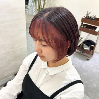ショート カラー ヘアアレンジ 髪質改善&艶感カラー 🪄岡井美結のヘアスタイル