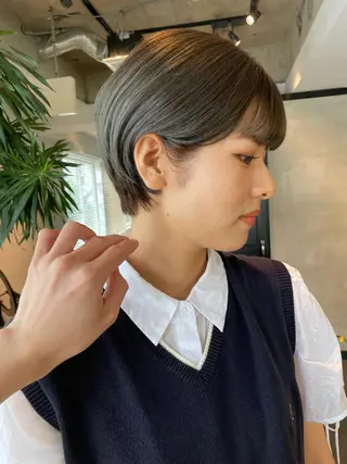 ショート カラー 🍃透明感/デザイン 店長MASARU🍃のヘアスタイル