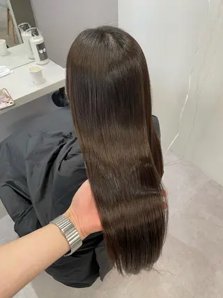 ロング 韓国風cut/ 縮毛矯正/正岡幹康のヘアスタイル