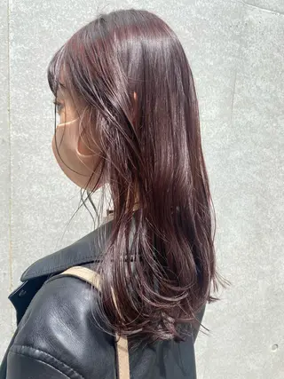 ミディアム カラー 三浦 望のヘアスタイル