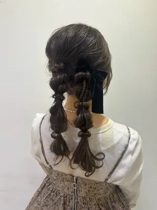 ロング 横浜/髪質改善/ 暖色カラー/アレンジのヘアスタイル