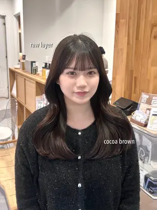 ロング 韓国ヘア ‎⟡.·KANA🐥のヘアスタイル