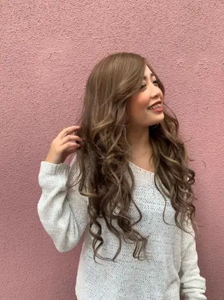 ロング カラー パーマ ヘアアレンジ Device ディバイスのヘアスタイル