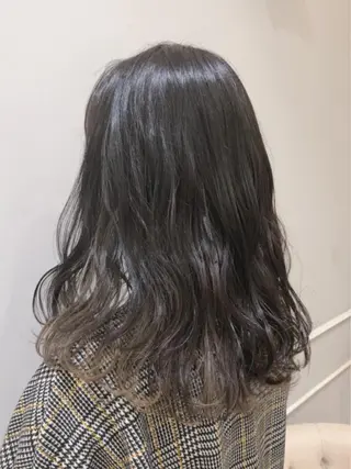 セミロング 似合わせ艶髪カラー ❤️ハダユミのヘアスタイル