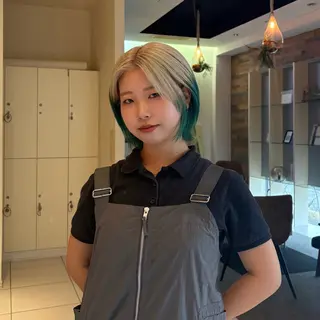 ミディアム カラー ハイトーン/ 髪質改善/ヒロタリカのヘアスタイル