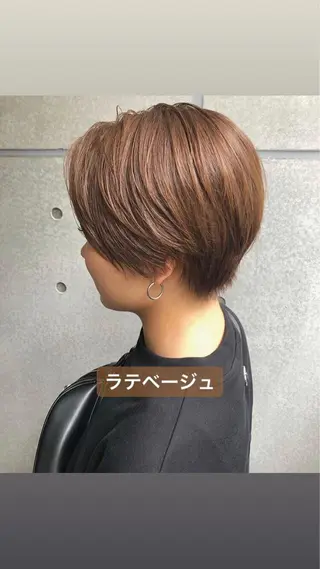ショート カラー 🤎ベージュカラー 🐶メンズパーマのヘアスタイル