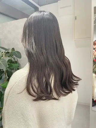 ロング デザインパーマ/ 艶カラー/ボブのヘアスタイル