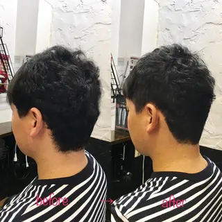 ショート メンズ 縮毛矯正&髪質改善 MAILHAIRのヘアスタイル