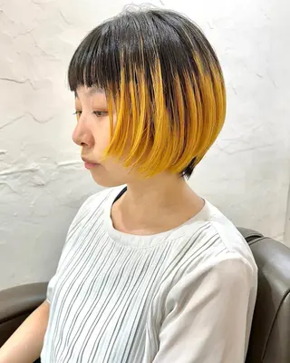 ショート カラー パーマ 銀座No.1髪質改善 縮毛矯正/本木のヘアスタイル