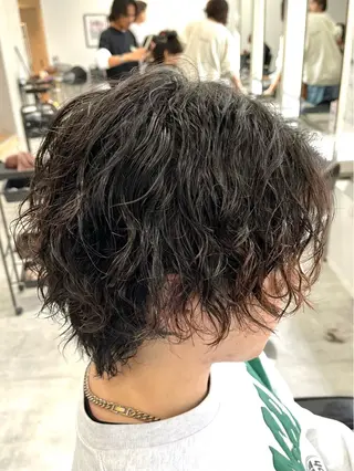 ミディアム パーマ メンズ 新潟メンズパーマ 新潟駅/小田拓実のヘアスタイル