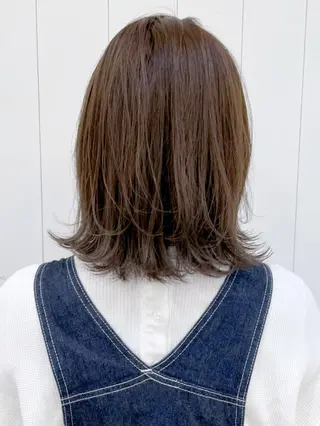 ミディアム カラー パーマ ヘアアレンジ ITbyALBUM 藤沢店のヘアスタイル