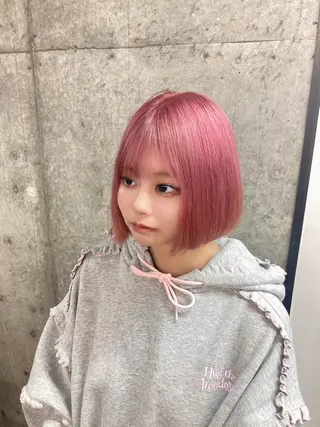 ショート カラー ✨最安値✨エクステ カラー🌼つきな🌼のヘアスタイル