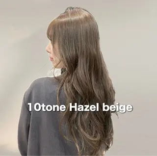ロング カラー ヘーゼルベージュ/ 赤み消し/はるのヘアスタイル