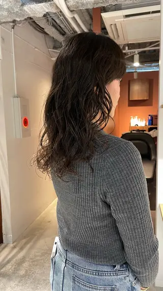 ミディアム パーマ レイヤー×初 パーマ|hinakoのヘアスタイル