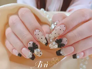 ネイル ネイルサロンAiri 長さ出し·シンプルのネイルデザイン