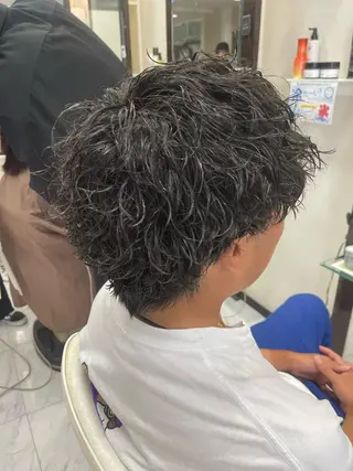 ショート パーマ メンズ ❄️メンズカット 落合諒❄️のヘアスタイル