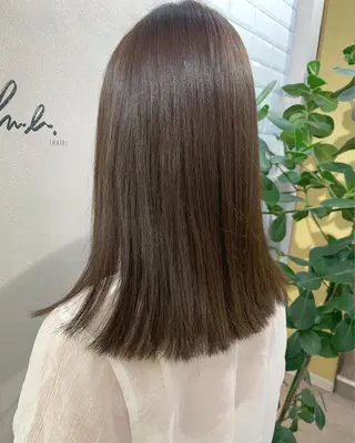 セミロング カラー hub hair レイヤー/透明感のヘアスタイル
