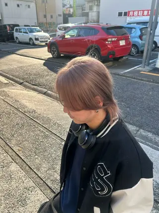 カラー メンズ 有働由良／ハイトーン ／韓国メンズヘアのヘアスタイル