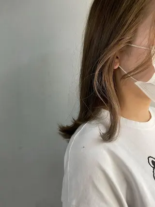 ミディアム カラー パーマ ヘアアレンジ メンズ キッズ ネイル マツエク・マツパ アイブロウ #tag 稗田綾加のヘアスタイル