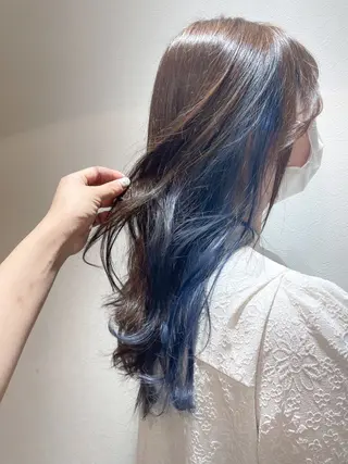 ロング カラー 透明感カラー／韓国 レイヤーmomokaのヘアスタイル