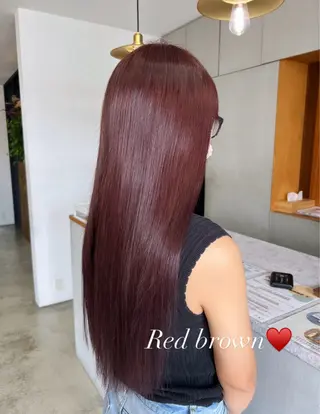 ロング カラー 松本 華林のヘアスタイル