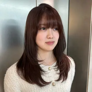 ミディアム カラー 🎀Rimi୨୧ ✨艶✨color🎀のヘアスタイル