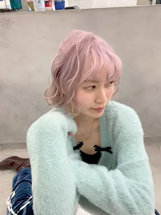 カラー 艶 ケアブリーチ 🎀🩵RISAのヘアスタイル