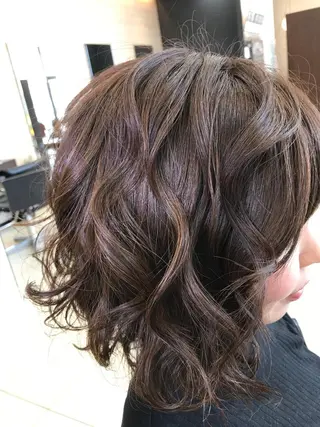 セミロング カラー 関口 友行のヘアスタイル