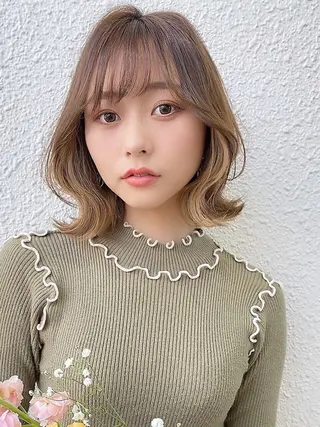 ミディアム 大坪 壱成のヘアスタイル