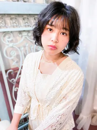 ミディアム カラー パーマ ヘアアレンジ メンズ 表参道Lise おおいしおりのヘアスタイル