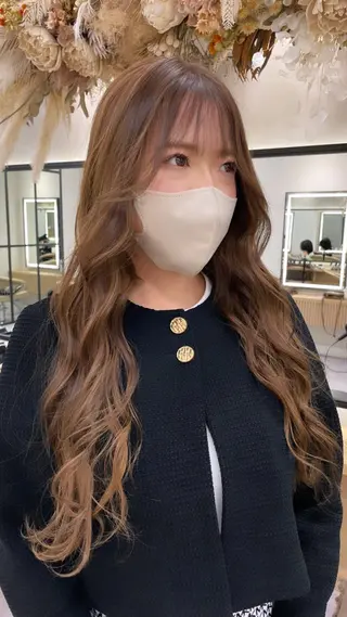 ロング カラー ヘアアレンジ レイヤー縮毛矯正 ささきすずね💗のヘアスタイル