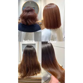 ミディアム パーマ 🫧艶髪/透明感色 🫧河原町💛MOEのヘアスタイル