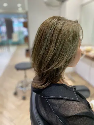 ミディアム カラー 💎大人ハイライト 💎上杉一也💎のヘアスタイル