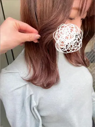 セミロング カラー Hana ♡ marshu梅田のヘアスタイル