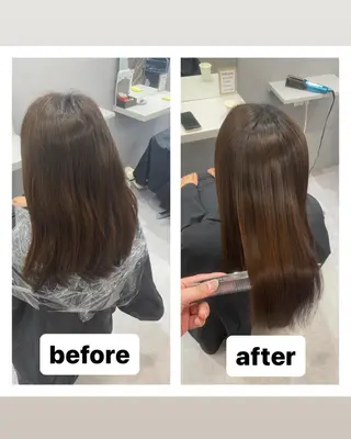 セミロング 韓国風cut/ 縮毛矯正/正岡幹康のヘアスタイル