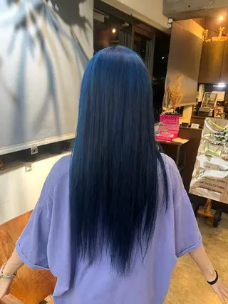 ロング カラー 松原 樹里のヘアスタイル