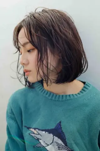 ミディアム カラー パーマ 髪質改善ストレート/ kurachiのヘアスタイル