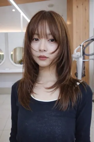 ミディアム カラー レイヤー専門家 ダブルカラー修のヘアスタイル