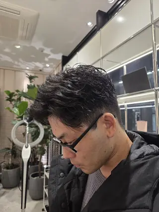 ショート メンズ パーマ ✂髪質改善ストレート NO.1 深澤 颯斗のヘアスタイル