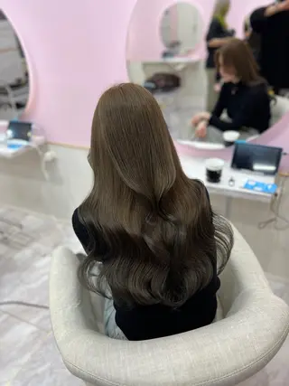 ロング 新宿/ハイトーン 韓国風/Narukaのヘアスタイル