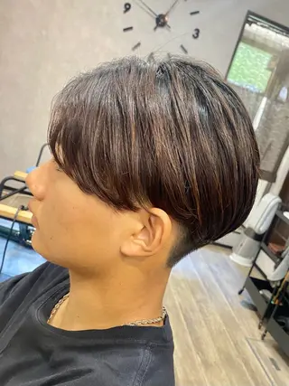 ミディアム パーマ メンズ 田口 慎士のヘアスタイル