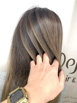 ミディアム カラー パーマ ヘアアレンジ メンズ キッズ ネイル マツエク・マツパ 髪質改善 艶髪🔵ﾌｾﾅｵﾔのヘアスタイル