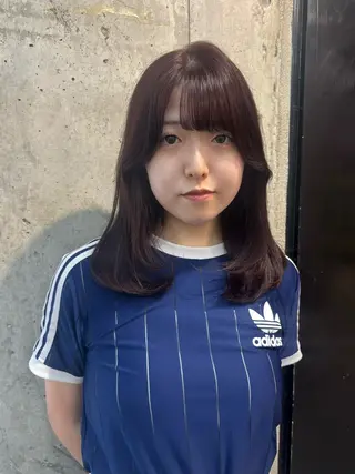 ミディアム ココロ♩カラー/ ブリーチ  大名のヘアスタイル