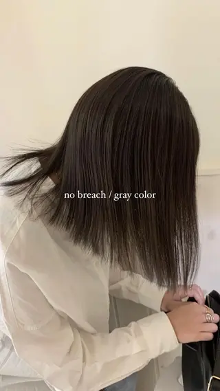 ミディアム 落合希 Olivebeigeのヘアスタイル