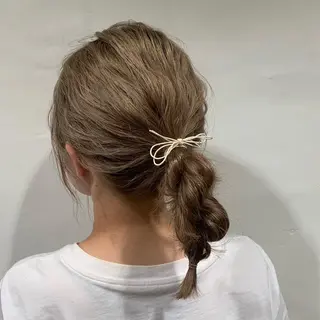 セミロング カラー ヘアアレンジ 【柔らか透明感✨/ 似合せ前髪】大石葉月のヘアスタイル