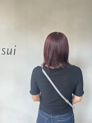 ミディアム 岡島 実里のヘアスタイル