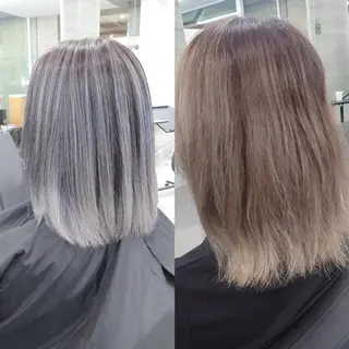 ミディアム カラー 艶髪✨ブリーチ職人 井手正康のヘアスタイル