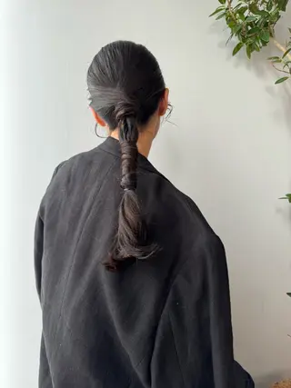 ロング 岸川 恭子のヘアスタイル